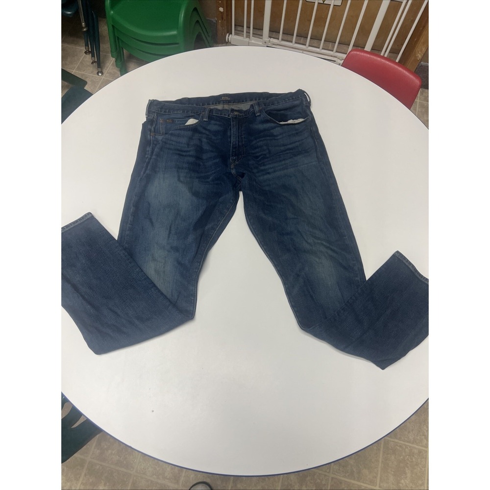 Polo Ralph‎ Lauren Slim Fit Jeans Mens 38x 34 RN 41381  Straight Leg Dark Wash